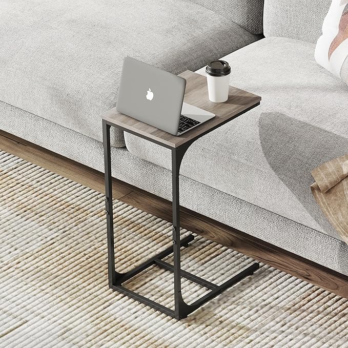 WLIVE C Shaped End Table, Small Couch Side Tables - Image 2