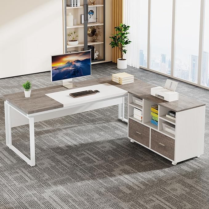 Tribesigns 2-Drawer Wood File Cabinet, Mobile Lateral Filing Cabinet - Image 6