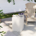 COSIEST 20" Outdoor Side Table, Weather-Resistant Square Concrete End Table by COSIEST