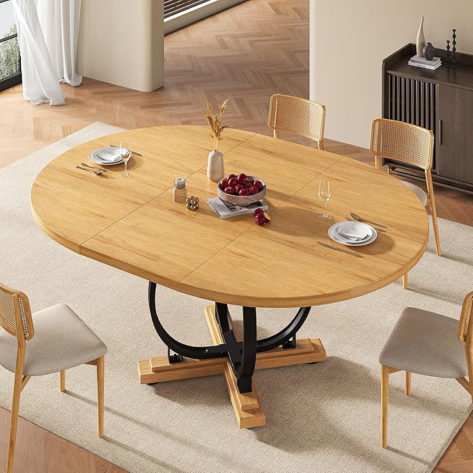 59" Round Extendable Dining Table by Einhomn