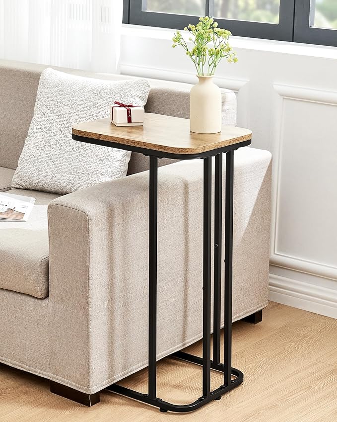 C Shaped End Table Set of 2, Small Side Table - Image 4