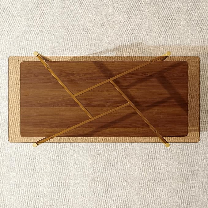 Rectangle Coffee Table, Mid-Century Modern Design, L41*W21*H17 inch, - Image 4