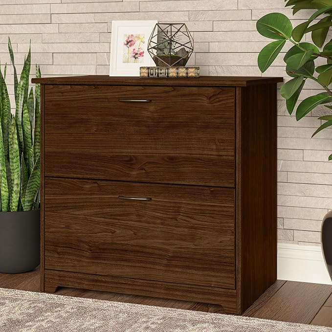 Bush Furniture Cabot 2 Drawer Lateral File Cabinet in Modern Walnut, Home - Image 2