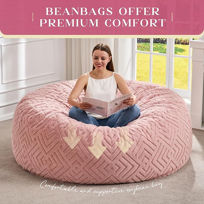 Hobestluk Bean Bag Chairs Adults Beanbag Chair - Image 6