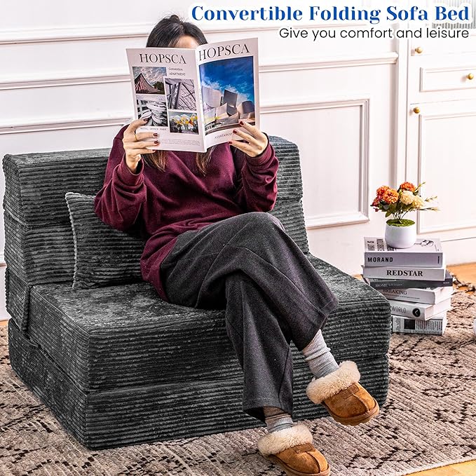 Folding Sofa Bed, Convertible Sleeper Chair - Image 8