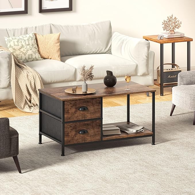 SENIG Coffee Table with Drawers, Coffee Table - Image 2