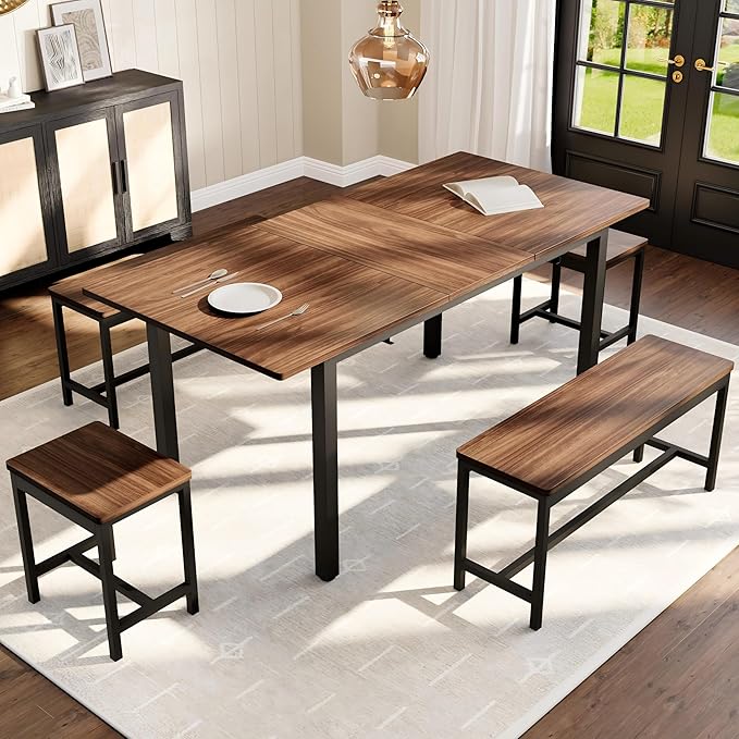 IDEALHOUSE 5-Piece Extendable Dining Table Set - Image 2