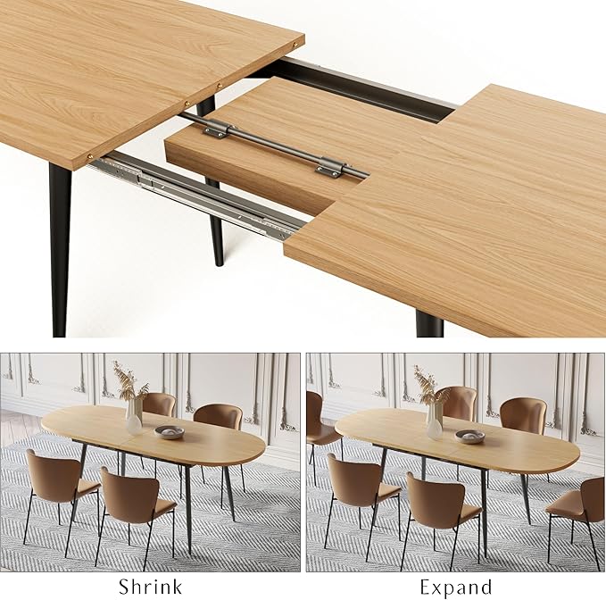 75" x 32" Extendable Dining Table - Image 5