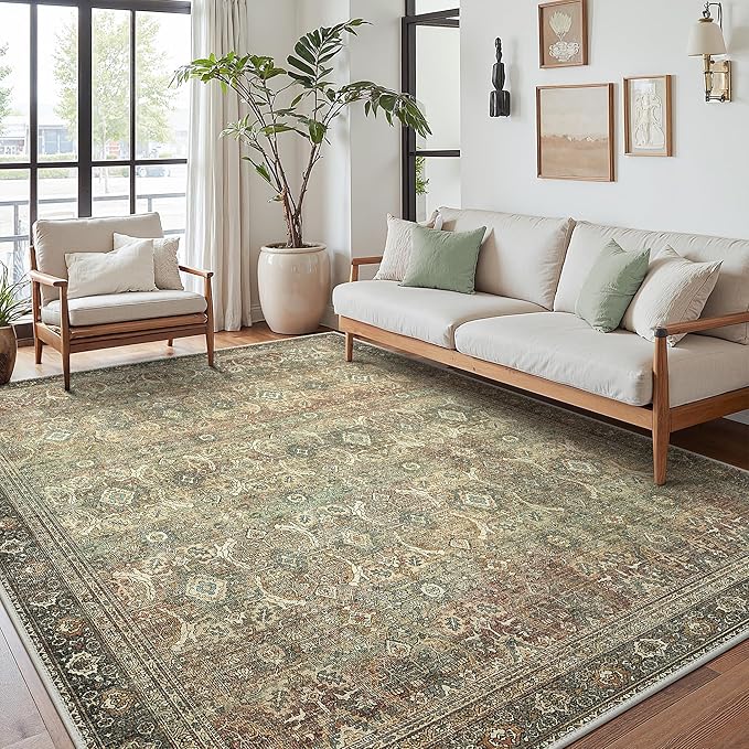 8X10 Area Rugs Machine Washable Rugs by BESBLEE