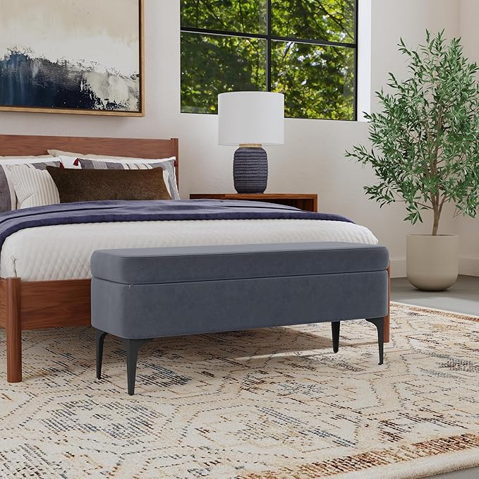 HomePop Upholstered Storage Bench - Image 2