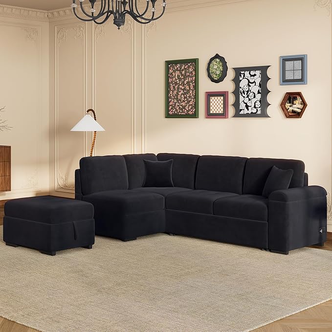 Ball & Cast Sleeper Sofa Bed L Shaped Couch by BallCast