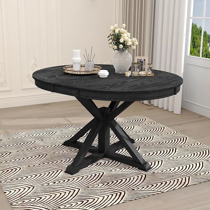 Retro Style Round Dining Table by Unknown