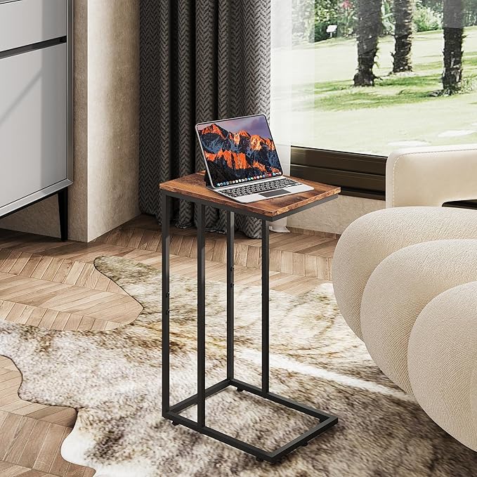WLIVE Side Table, C Shaped End Table - Image 7