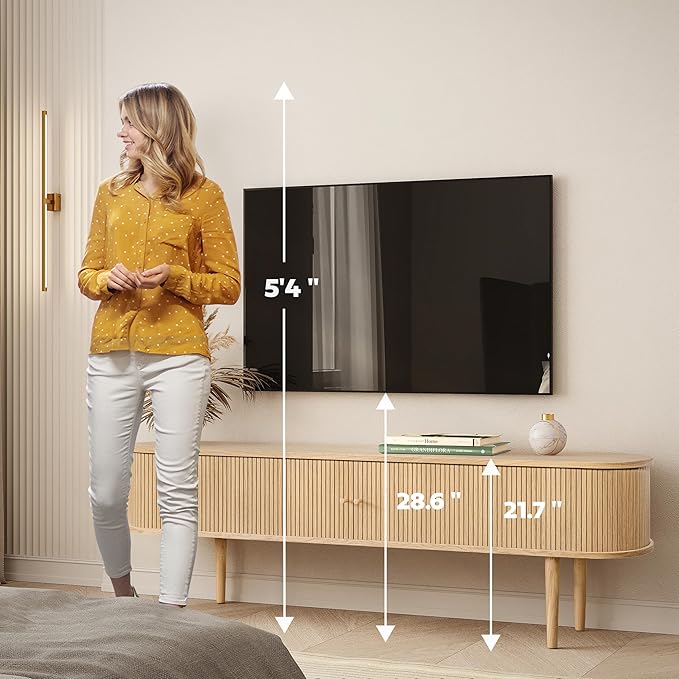 WERMO 71’’ TV Stand with Storage and Shelves - Image 4