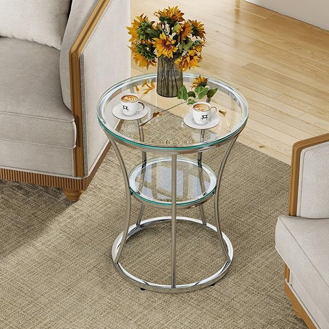 O&K FURNITURE Round End Table - Image 3