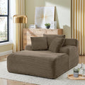 Oversized Chaise Daybed Lounge Sleeper Chair Sofa Bed Indoor, Fluffy Corduroy by Unknown