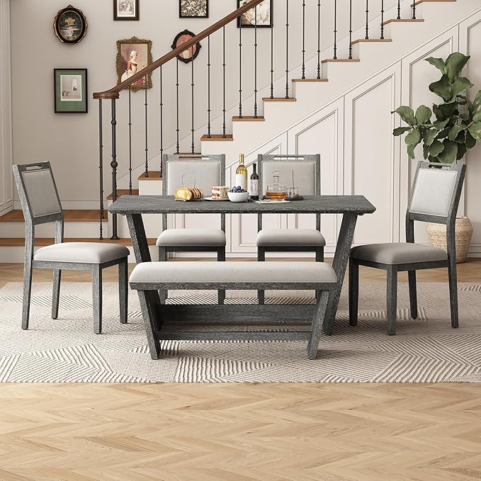 Ball & Cast 6-Piece Dining Table Set - Image 7