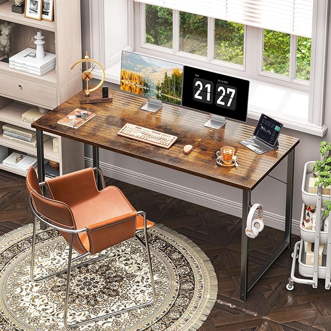 Coleshome 54 Inch Computer Desk, Modern Simple Style Desk - Image 2