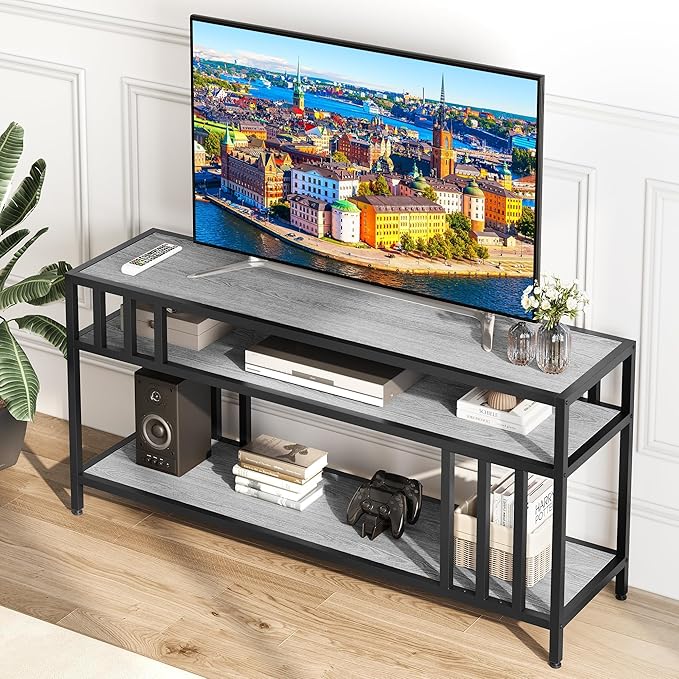 Garvee 58" TV Stand for Television up to 65 Inch, Entertainment Center - Image 4