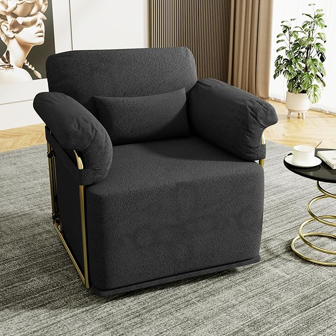 KEIKI Modern Comfy Swivel Accent Reading Chair by Unknown