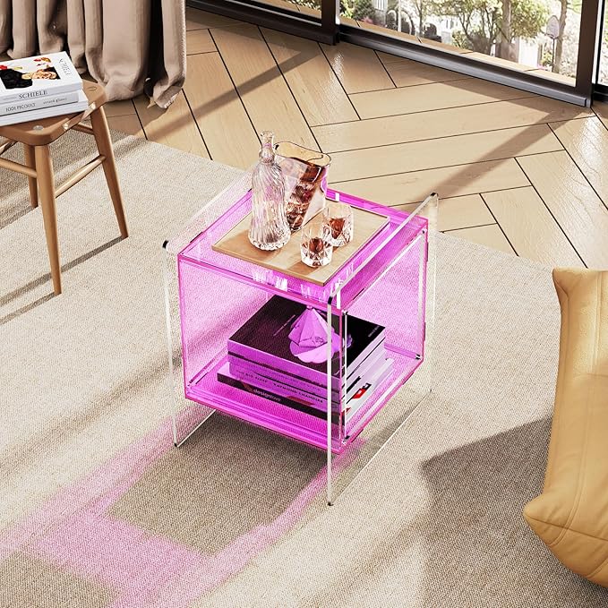 Acrylic Nightstand Colorful Bedside Table - Image 5