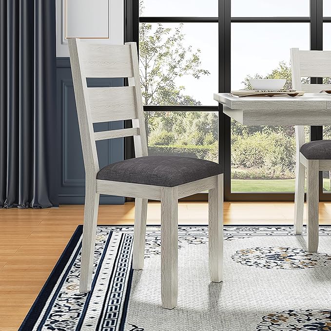 6-Piece Solid Wood Dining Table Set - Image 6