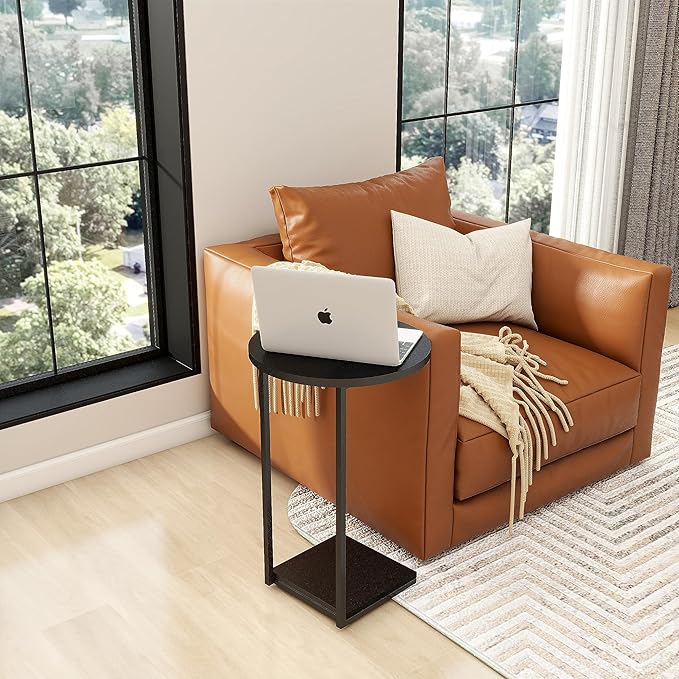 HDANI C End Table, Couch Table That Slide Under, Small Sofa Side Table in - Image 6