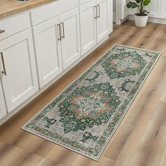 GENIMO 2x10 Runner Rugs for Hallway, Machine Washable Non Slip Vintage Rugs - Image 2