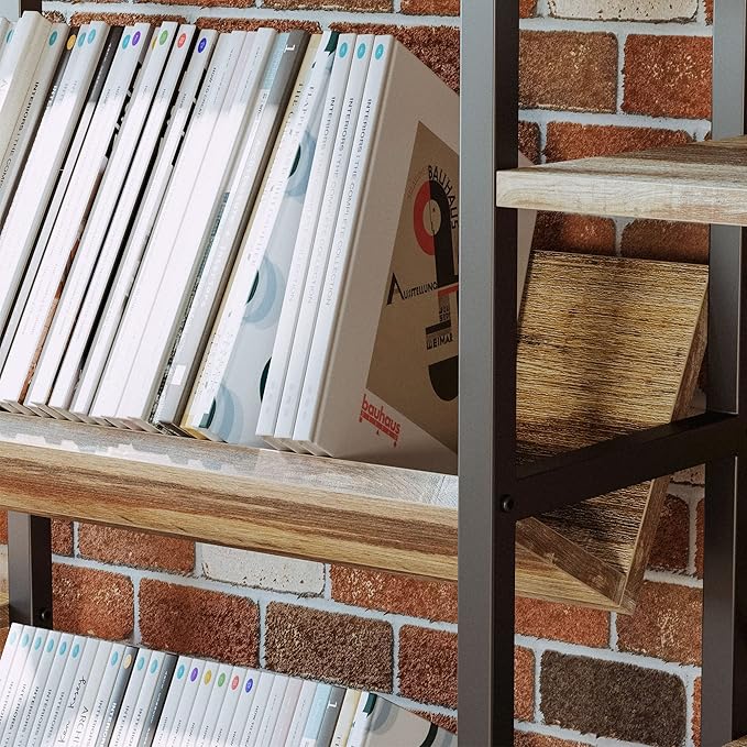 IRONCK Bookshelves and Bookcases 5 Tiers, Triple Wide Industrial Bookshelf - Image 4