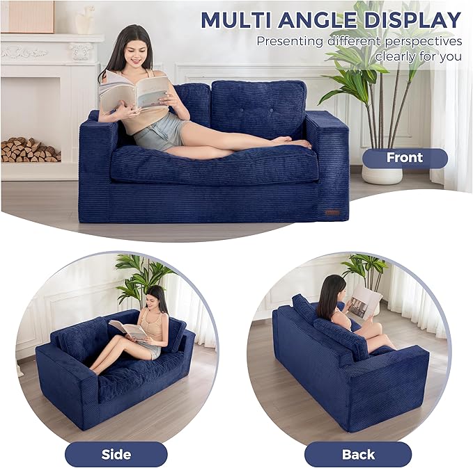MAXYOYO Bean Bag Chair for Adults, Upholstered Floor Sofa - Image 8