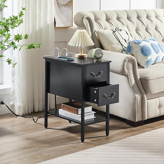 VECELO End Tables, Narrow Nightstands - Image 6