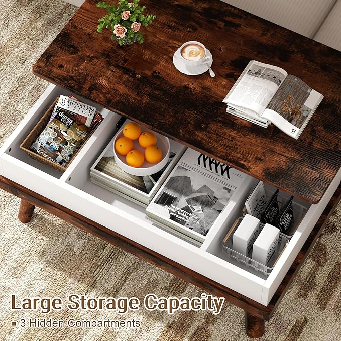 Shintenchi Coffee Table, Lift Top Coffee Table - Image 5