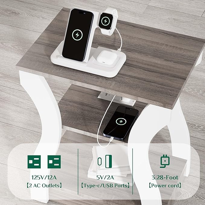 End Tables for Living Room, Side Tables - Image 4