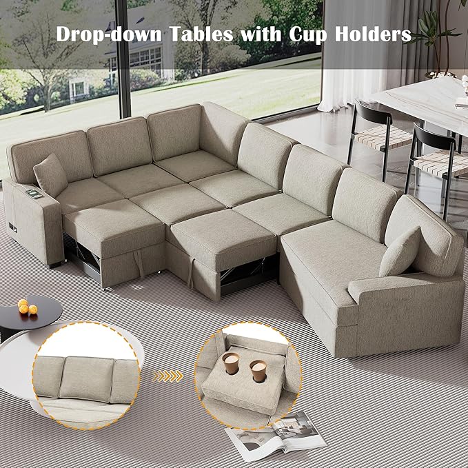 126" Extra Large Pull-Out Sofa Bed - Image 4