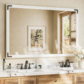 TETOTE 55 x 36 White Wood Mirror by TETOTE