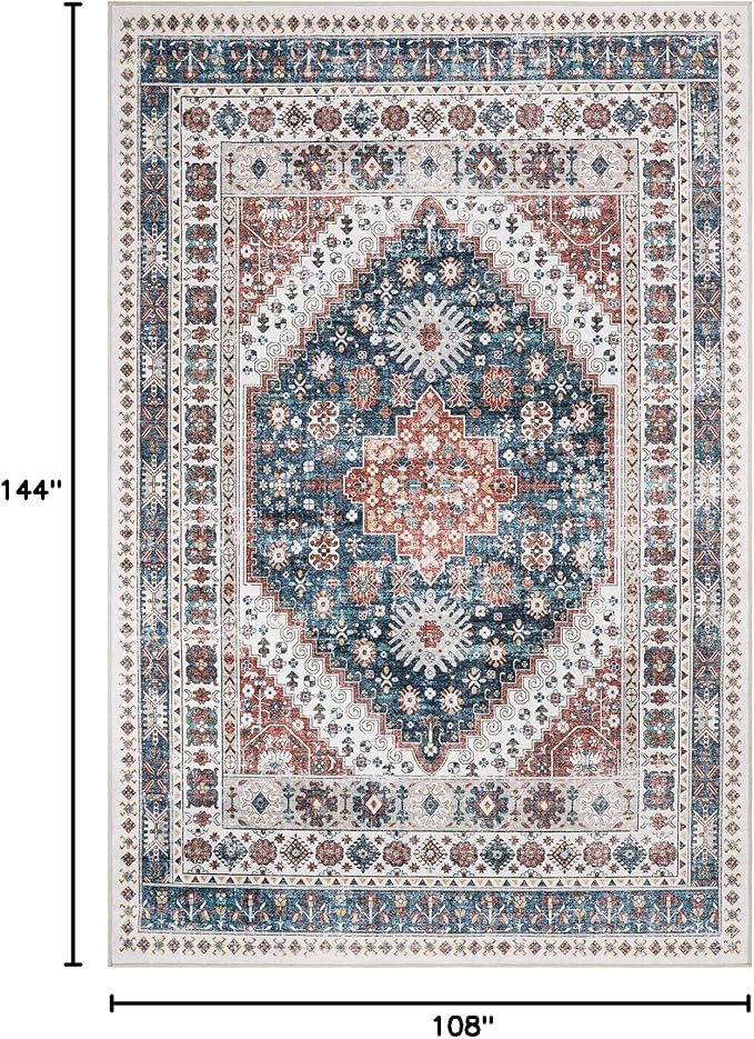 zesthome 9x12 Area Rugs, Stain Resistant Washable Rug, Ultra-Thin Rugs - Image 2