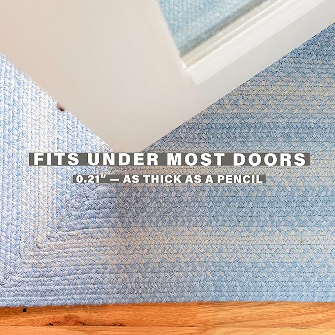 Homespice Sky Blue Jute Braided Rope Rug, 5x8' Rectangle - Image 6