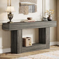 Tribesigns 63" Console Table, Farmhouse 2-Tier Entryway Table by Tribesigns