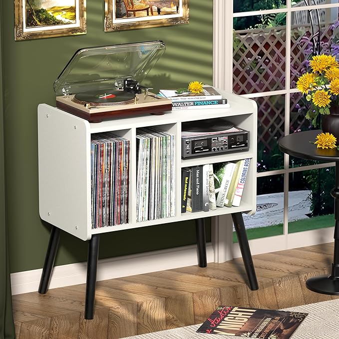 Record Player Table, Mid-Century Record Player Stand - Image 6