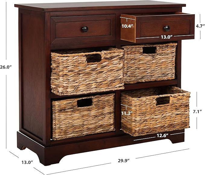 SAFAVIEH American Homes Collection Herman Vintage Grey Storage Unit - Image 3