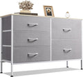 WLIVE Dresser for Bedroom with 5 Drawers, Wide Bedroom Dressers with Drawer by WLIVE