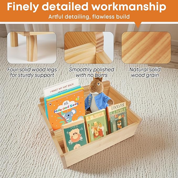 Kids Bookshelf, Montessori Bookshelf Small - Image 6
