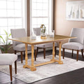 SEI Furniture Edenderry Farmhouse Folding Trestle Console to Dining Table – by SEIFurniture