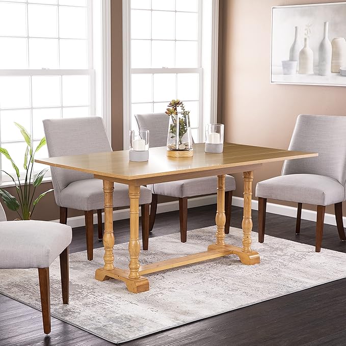 SEI Furniture Edenderry Farmhouse Folding Trestle Console to Dining Table – by SEIFurniture