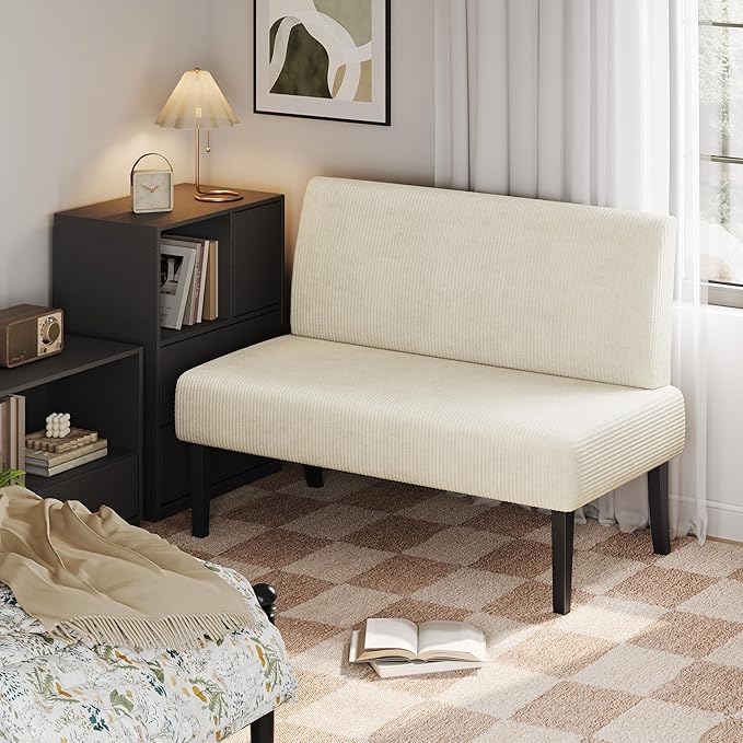 Yaheetech Small Mini Sofa Couch Armless Loveseat Futon - Image 2