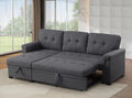 Ball & Cast L-Shape Reversible Sectional Sleeper Sofa Bed 4 in 1 Pull Out Couch by BallCast
