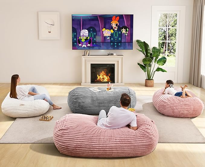 Hobestluk 6FT Bean Bag Chairs Adult Bean Bag - Image 8