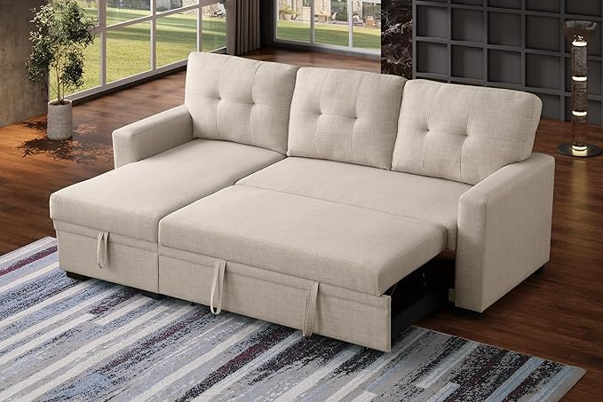 Devion Furniture Garisa 4-in-1 Convertible L Shaped Couch by DevionFurniture