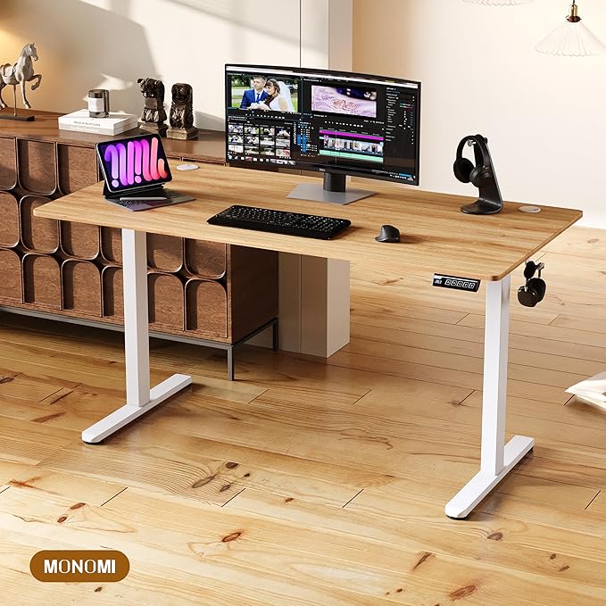 Monomi 55 Inch Large Electric Standing Desk, Height Adjustable Sit Stand Up - Image 2