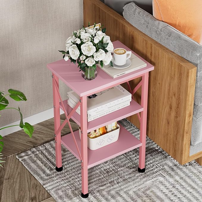 VECELO Modern Nightstands X-Design Side End Table Night Stand - Image 6